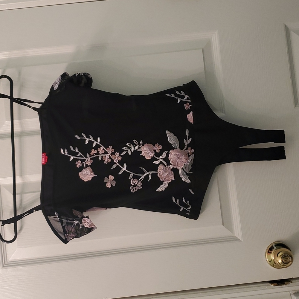 Black off the shoulder body suit